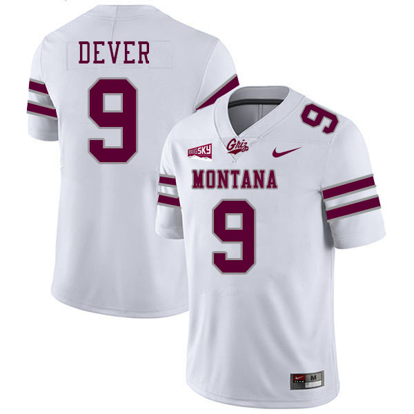 Jordan Dever Montana Jersey,University Of Montana Grizzlies #9 Jordan Dever Jersey Stitched-White